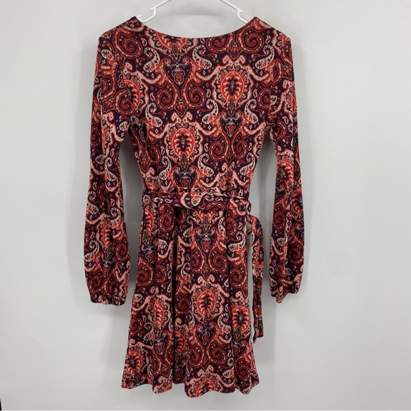 Maeve Anthropologie Belted Paisley Red Dress XS - Picture 5 of 12